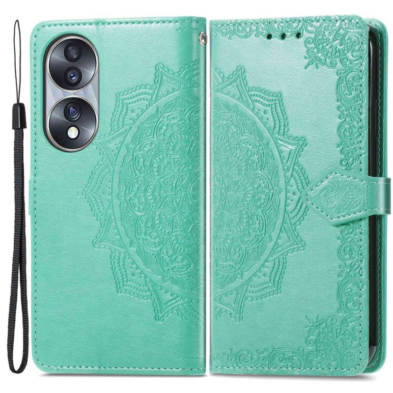 Capa Flip Para Honor 70 Mandala Idade Média