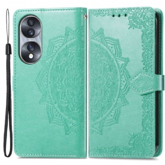 Capa Flip Para Honor 70 Mandala Idade Média