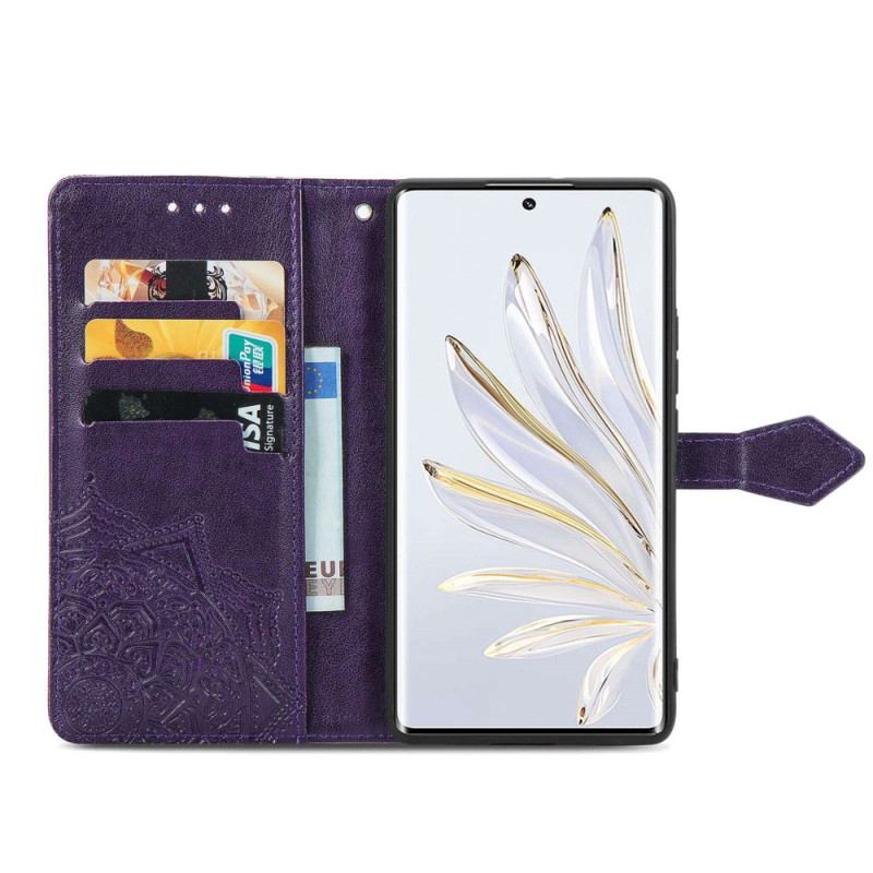 Capa Flip Para Honor 70 Mandala Idade Média