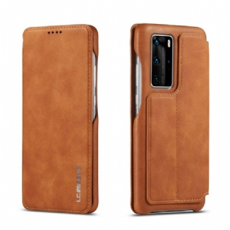 Capa De Celular Para Huawei P40 Flip Lc.imeeke Efeito Couro