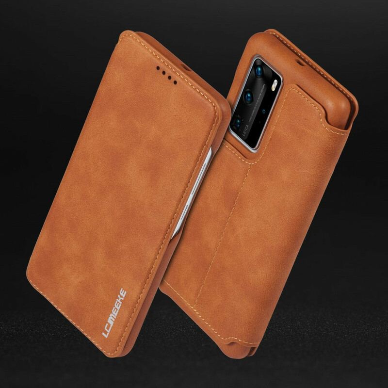 Capa De Celular Para Huawei P40 Flip Lc.imeeke Efeito Couro