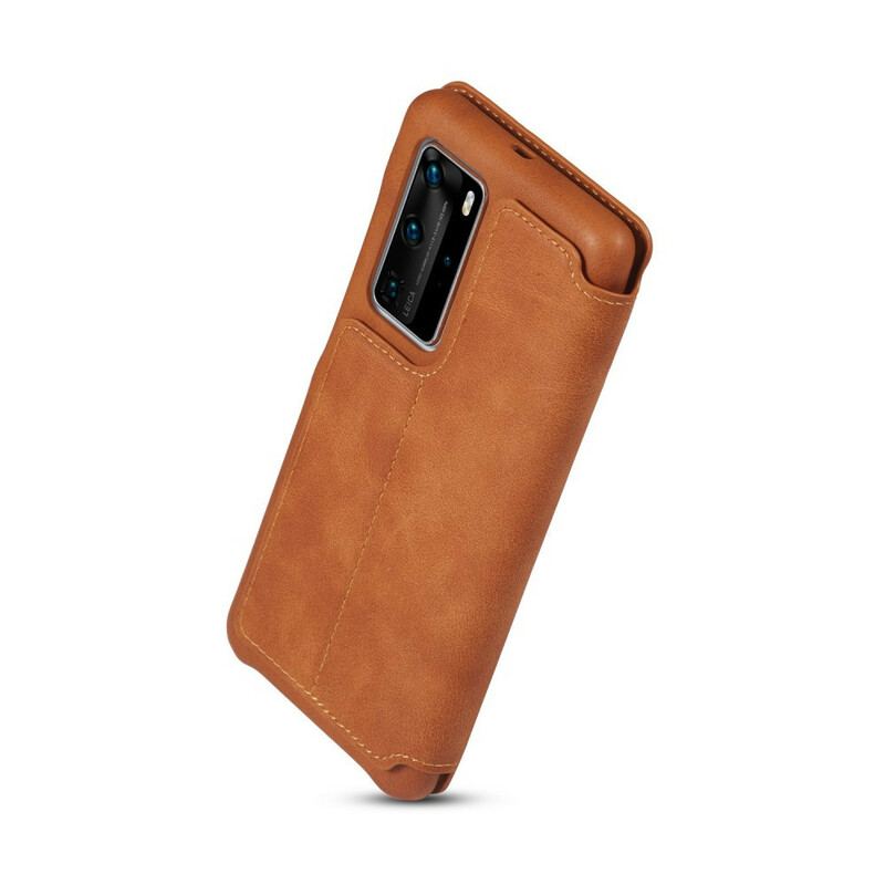 Capa De Celular Para Huawei P40 Flip Lc.imeeke Efeito Couro