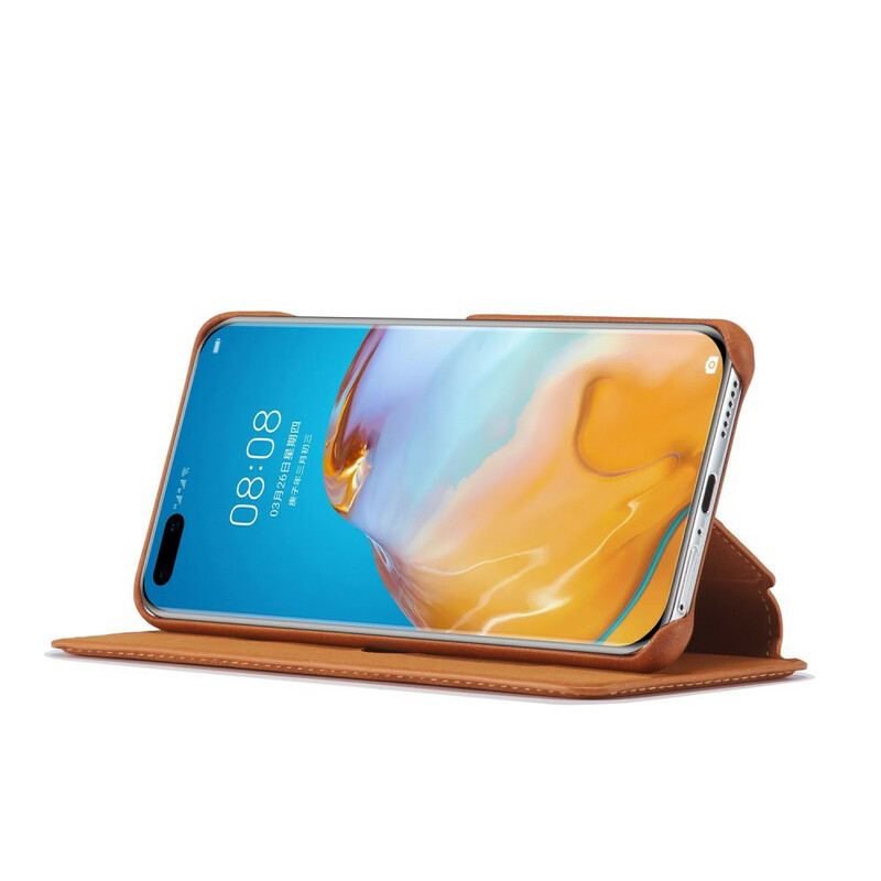 Capa De Celular Para Huawei P40 Flip Lc.imeeke Efeito Couro