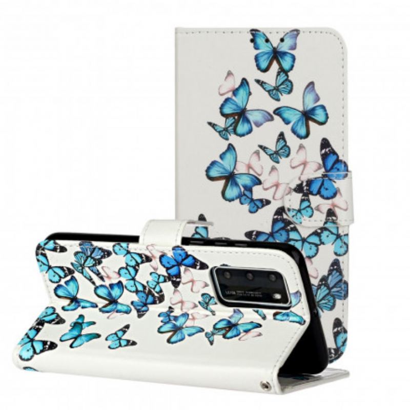 Capa Folio Para Huawei P40 Floral Extremo