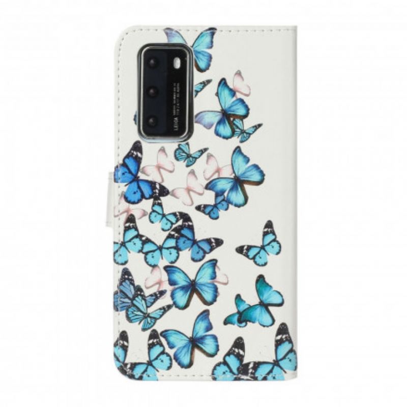 Capa Folio Para Huawei P40 Floral Extremo