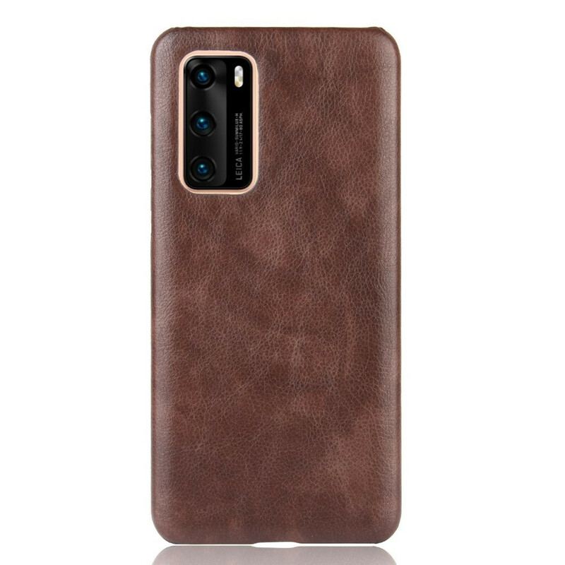 Capa Para Huawei P40 Efeito Couro De Desempenho Lichia