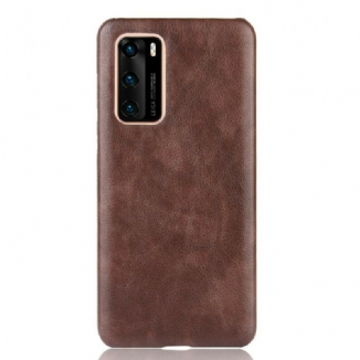 Capa Para Huawei P40 Efeito Couro De Desempenho Lichia