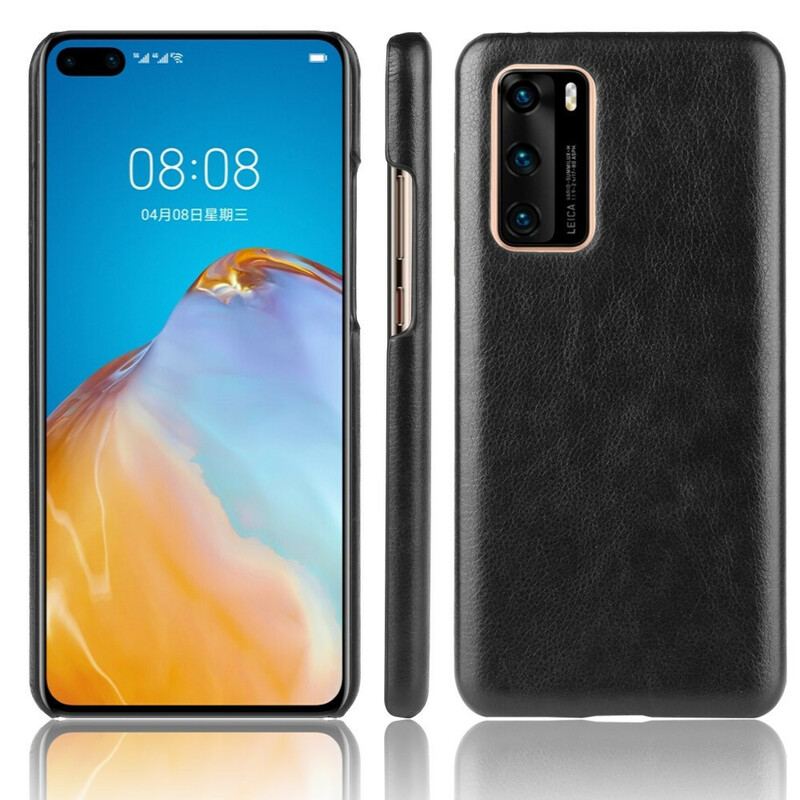 Capa Para Huawei P40 Efeito Couro De Desempenho Lichia