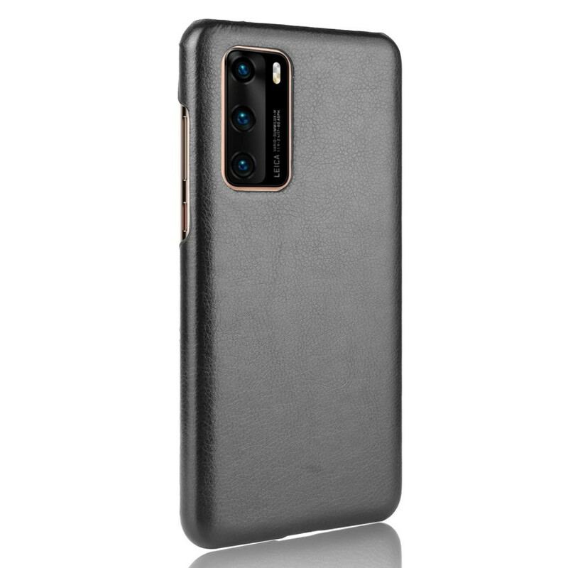 Capa Para Huawei P40 Efeito Couro De Desempenho Lichia