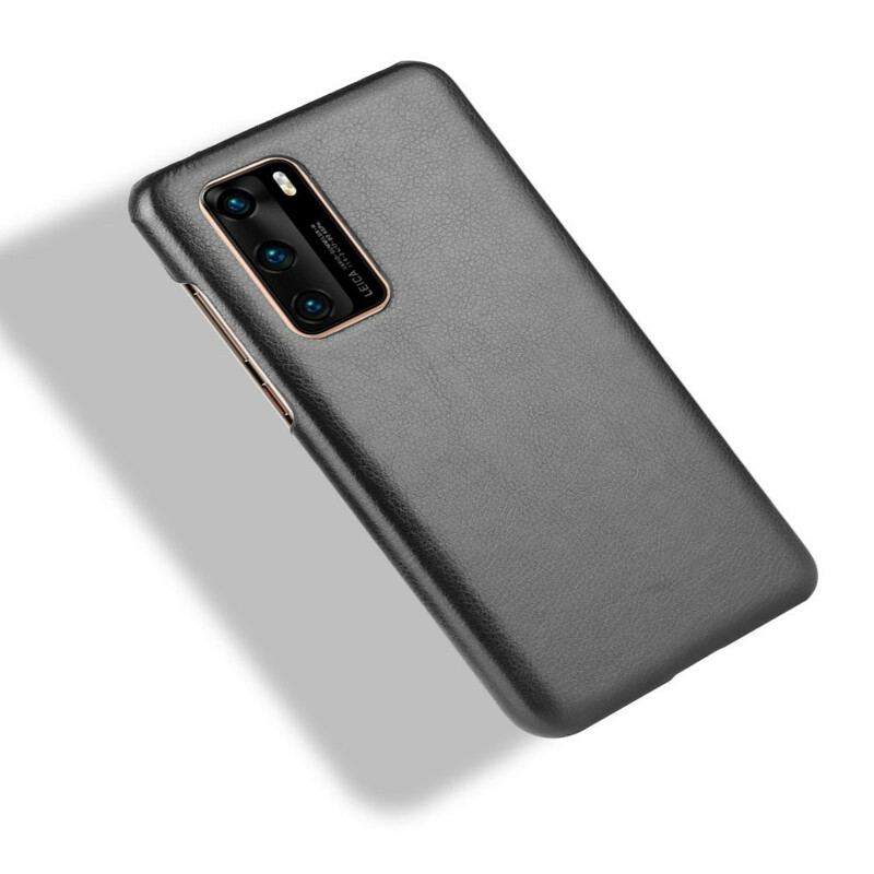 Capa Para Huawei P40 Efeito Couro De Desempenho Lichia