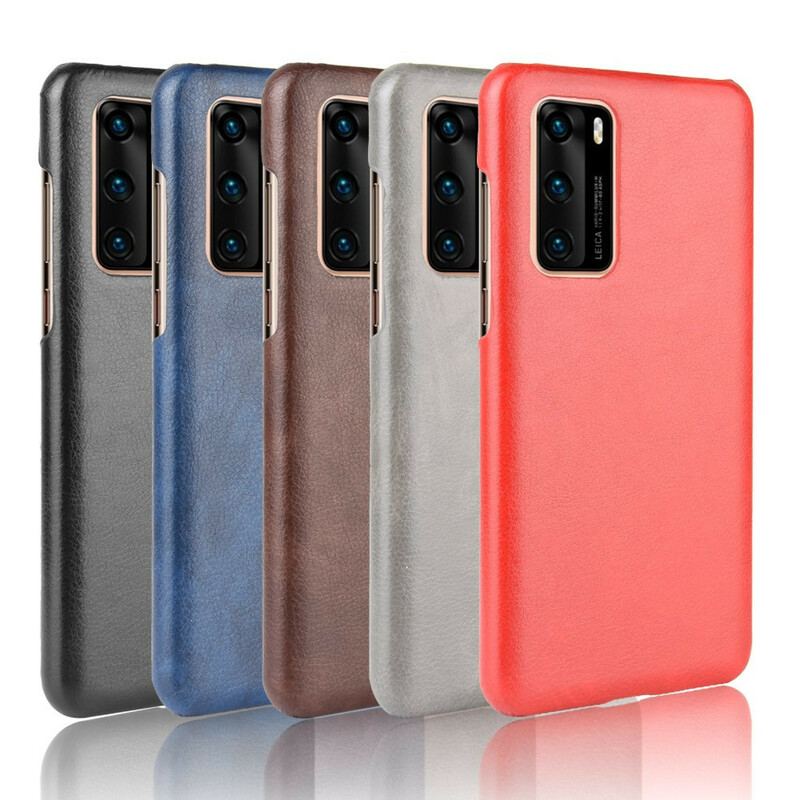 Capa Para Huawei P40 Efeito Couro De Desempenho Lichia