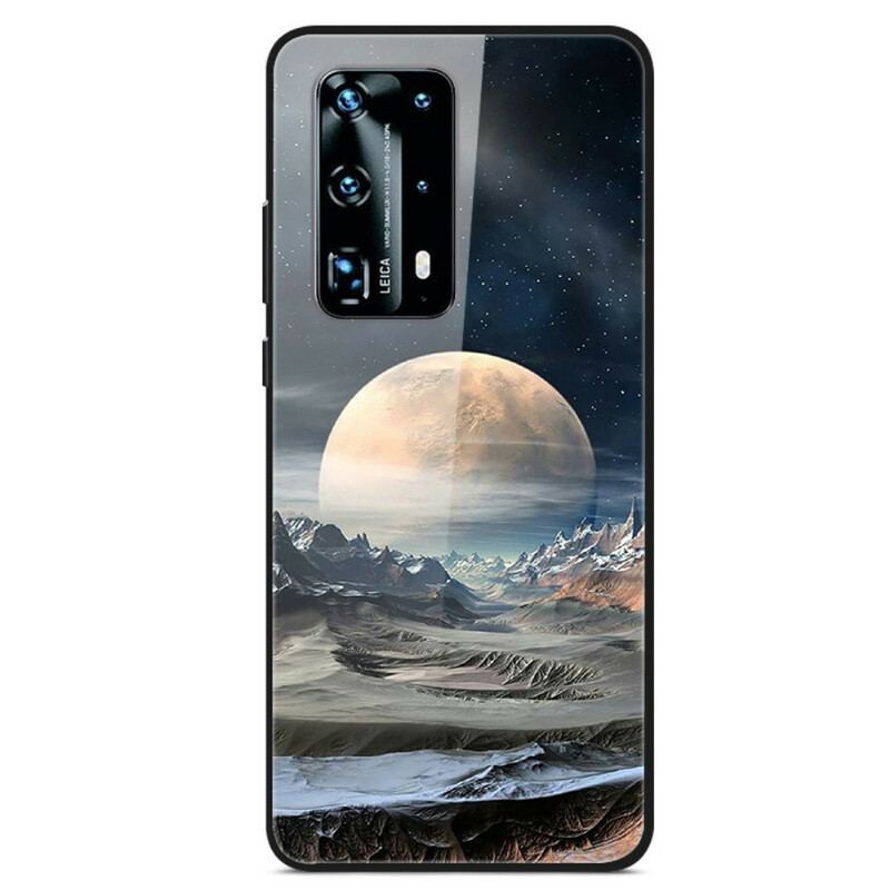 Capa Para Huawei P40 Vidro Temperado Da Lua Espacial