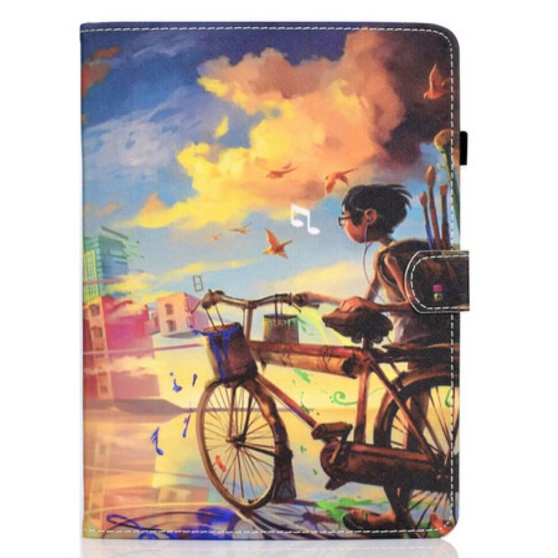 Capa De Couro Para iPad Air (2022) (2020) Arte Da Bicicleta