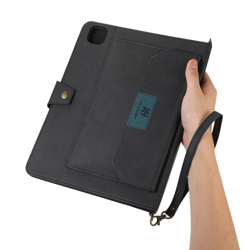 Capa Flip Para iPad Air (2022) (2020) Alça De Ombro Rfid