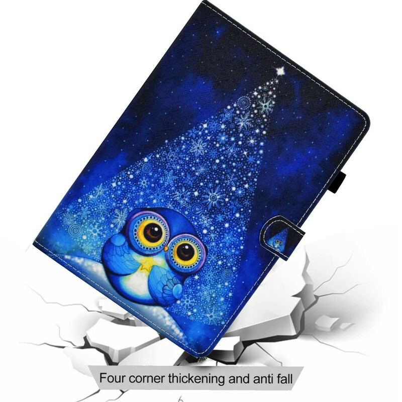 Capa Flip Para iPad Air (2022) (2020) Coruja Azul