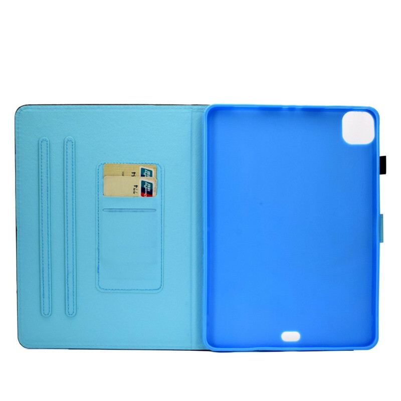 Capa Flip Para iPad Air (2022) (2020) Coruja Azul