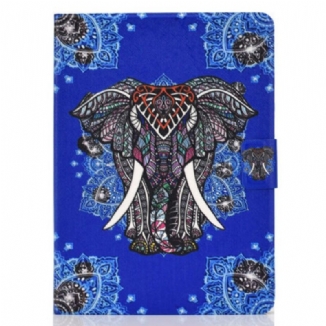 Capa Flip Para iPad Air (2022) (2020) Mandala Elefante