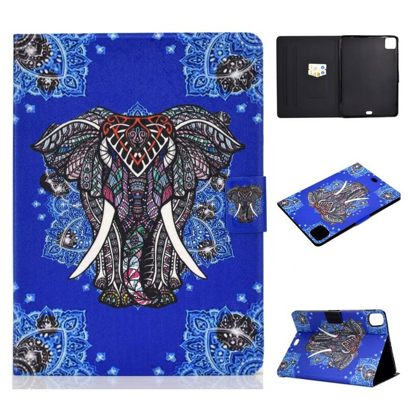 Capa Flip Para iPad Air (2022) (2020) Mandala Elefante