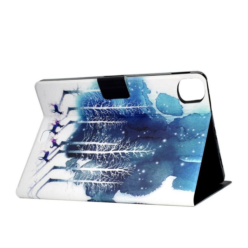 Capa Folio Para iPad Air (2022) (2020) Cervo Da Neve