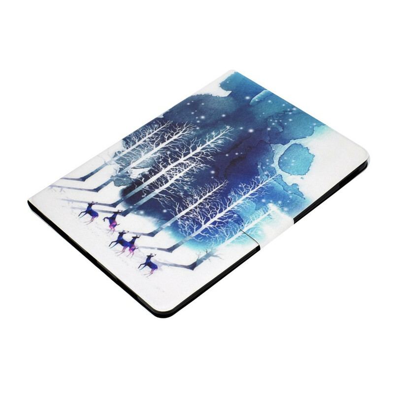 Capa Folio Para iPad Air (2022) (2020) Cervo Da Neve