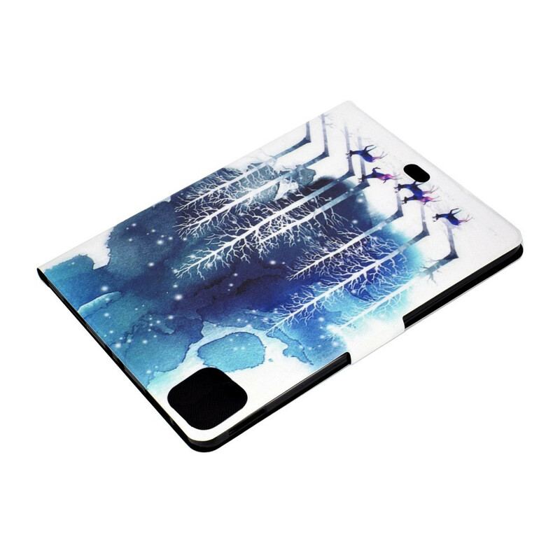 Capa Folio Para iPad Air (2022) (2020) Cervo Da Neve