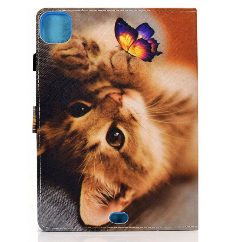 Capa Folio Para iPad Air (2022) (2020) Minha Gatinha E Borboleta