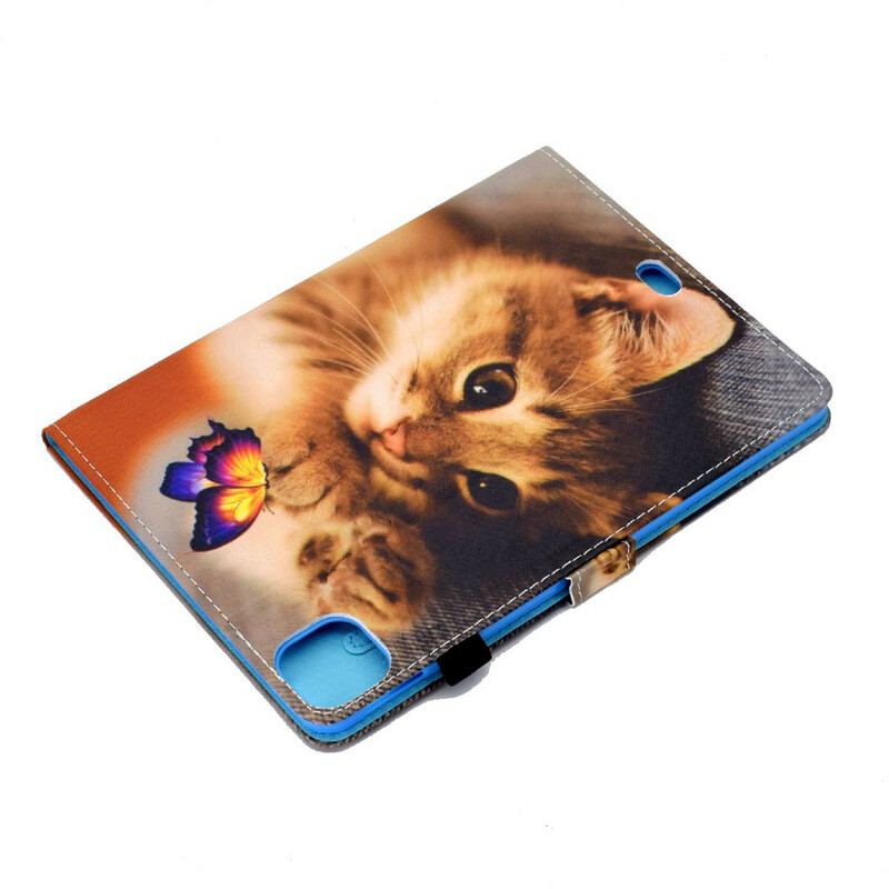 Capa Folio Para iPad Air (2022) (2020) Minha Gatinha E Borboleta