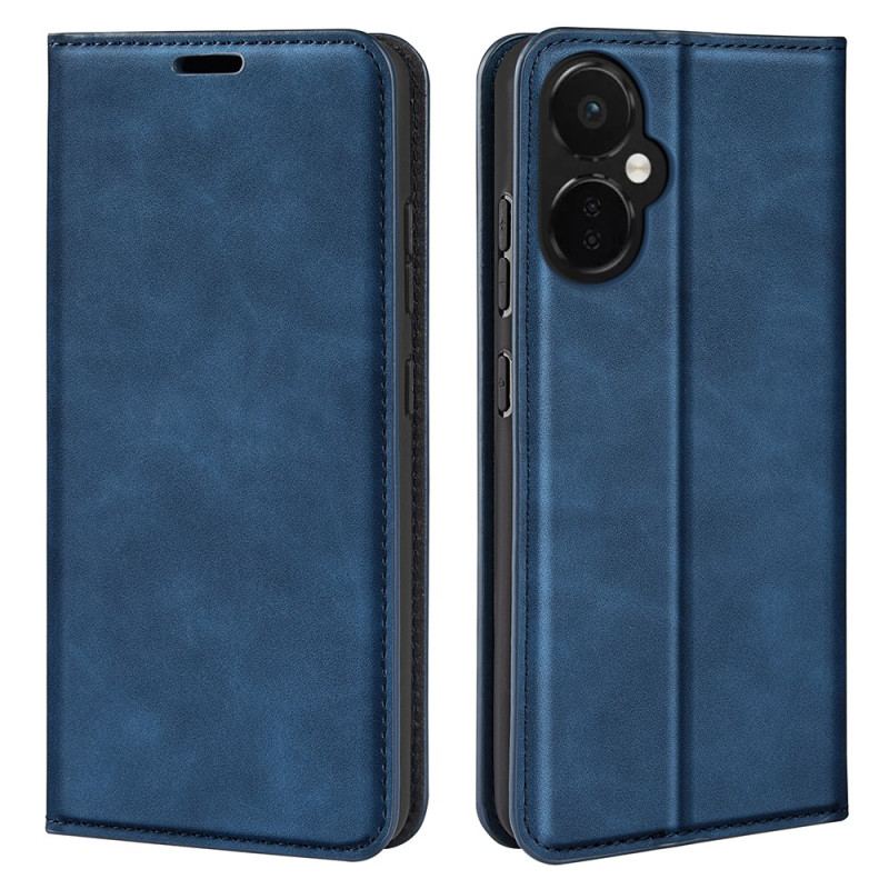 Capa De Celular Para OnePlus Nord CE 3 Lite 5G Flip Efeito Couro Liso