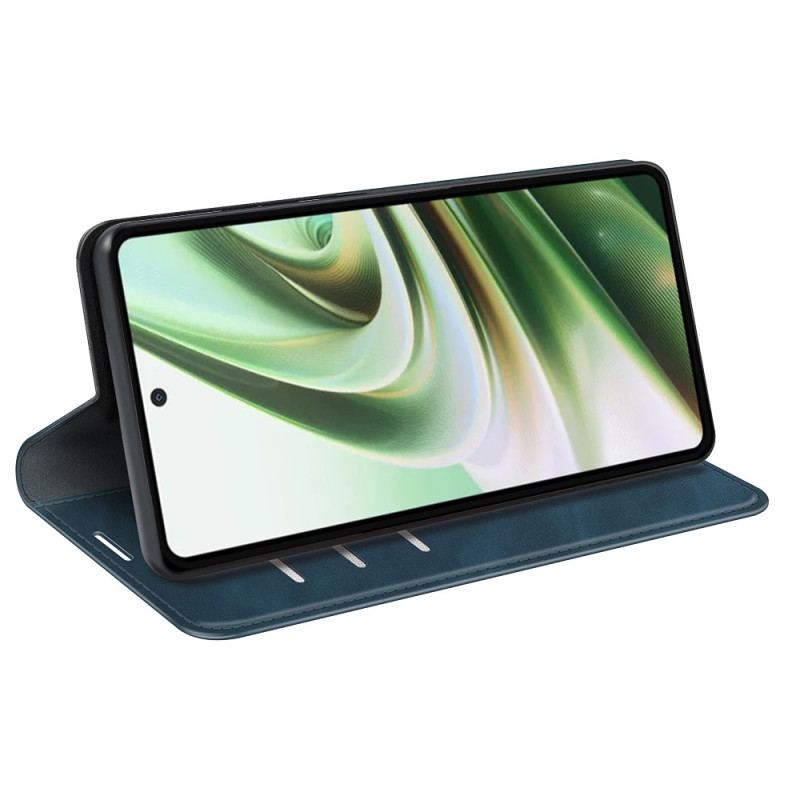 Capa De Celular Para OnePlus Nord CE 3 Lite 5G Flip Efeito Couro Liso