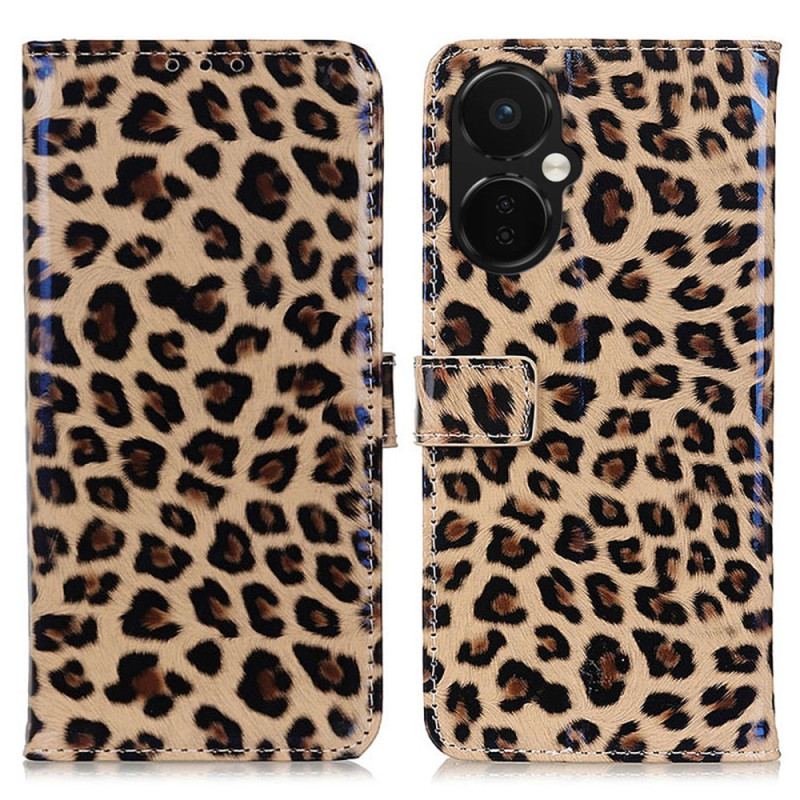 Capa Flip Para OnePlus Nord CE 3 Lite 5G Leopardo