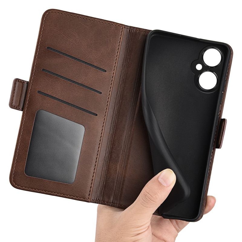 Capa Folio Para OnePlus Nord CE 3 Lite 5G Sobriedade Com Fecho Duplo