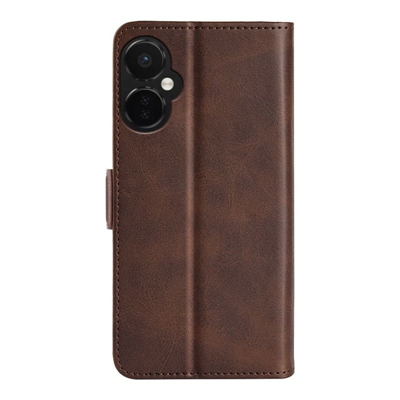 Capa Folio Para OnePlus Nord CE 3 Lite 5G Sobriedade Com Fecho Duplo