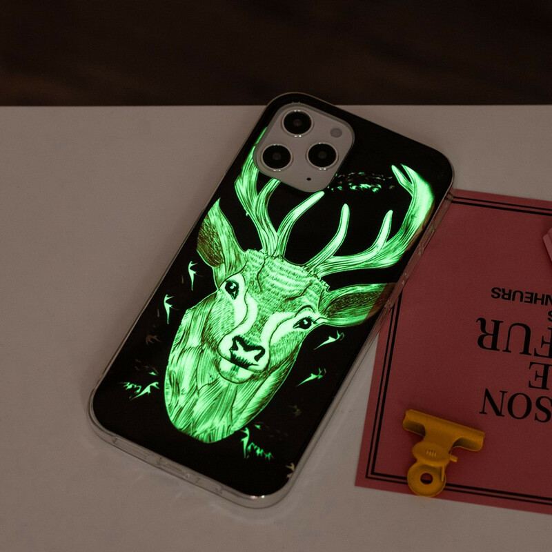 Capa De Celular Para iPhone 12 Pro Max Veado Majestoso Fluorescente