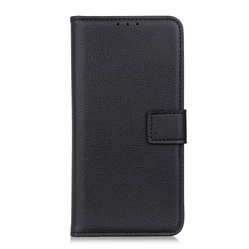 Capa De Couro Para iPhone 12 Pro Max Costura Retrô Litchi De Couro Falso