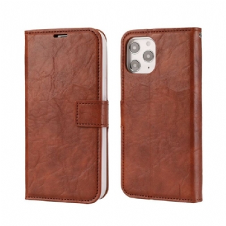 Capa Capa De Couro Para iPhone 12 Pro Max Estilo De Couro Envelhecido Destacável