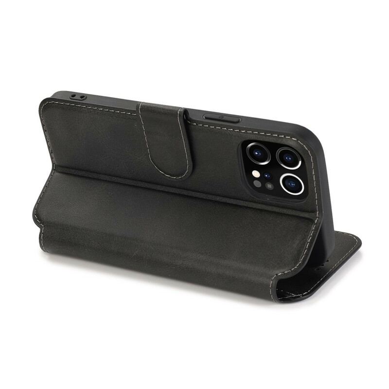 Capa De Couro Para iPhone 12 Pro Max Estilo Retrô De Couro