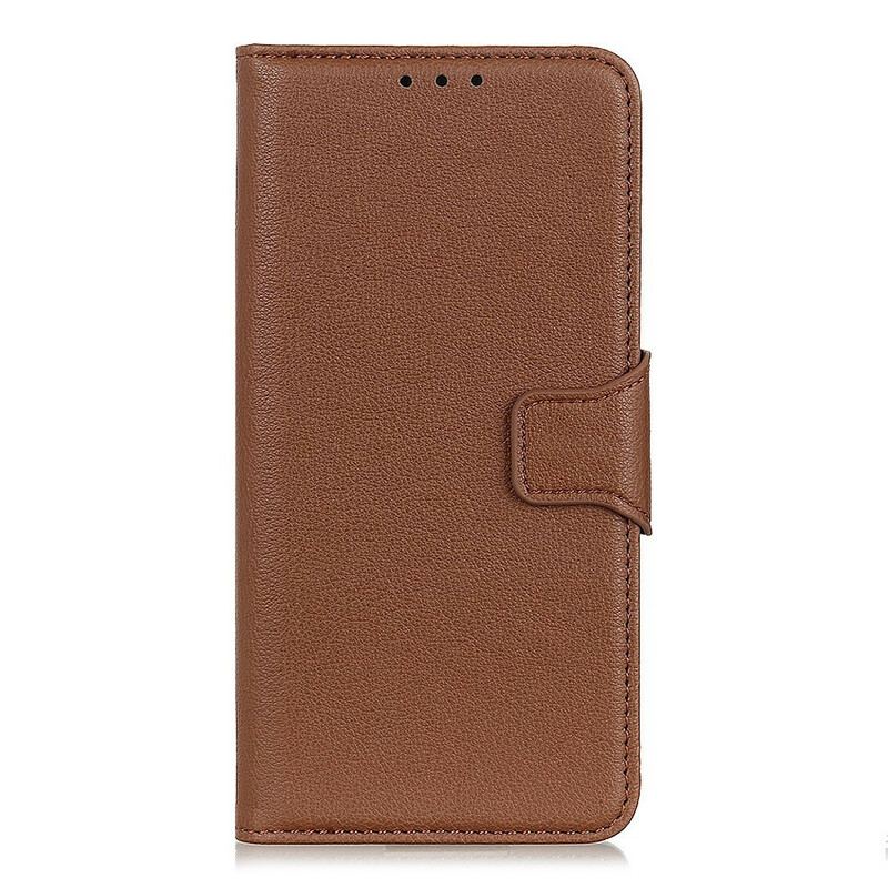 Capa Flip Para iPhone 12 Pro Max Fecho Magnético Efeito Couro Lichia