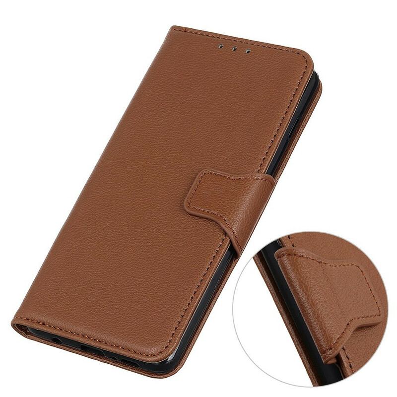 Capa Flip Para iPhone 12 Pro Max Fecho Magnético Efeito Couro Lichia