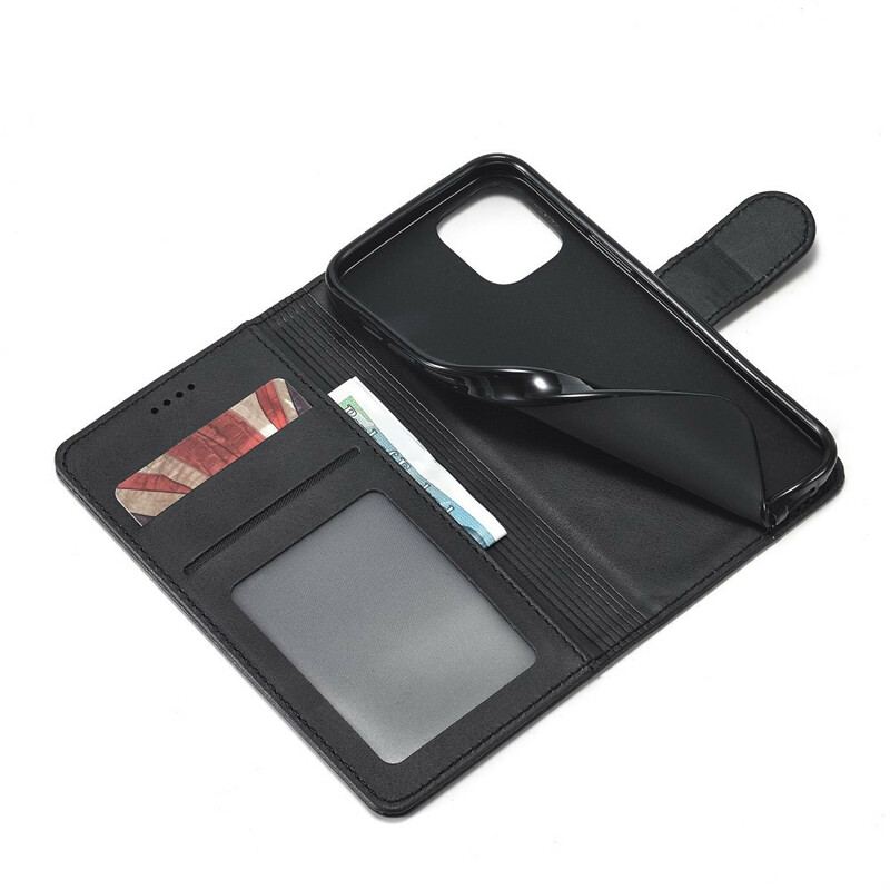 Capa Flip Para iPhone 12 Pro Max Lc.imeeke Efeito Couro