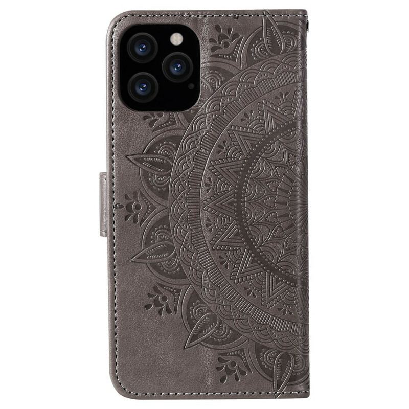 Capa Flip Para iPhone 12 Pro Max Mandala Do Sol