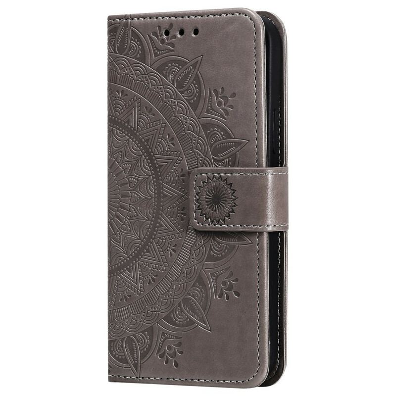 Capa Flip Para iPhone 12 Pro Max Mandala Do Sol