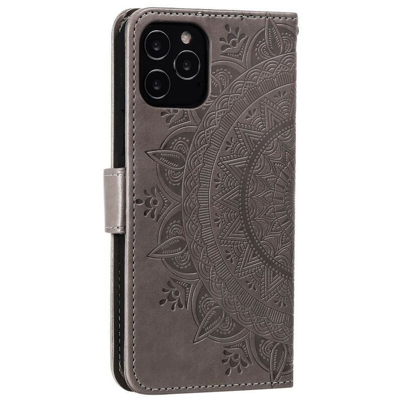 Capa Flip Para iPhone 12 Pro Max Mandala Do Sol