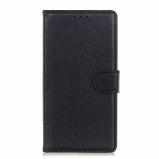 Capa Folio Para iPhone 12 Pro Max Couro Sintético De Lichia