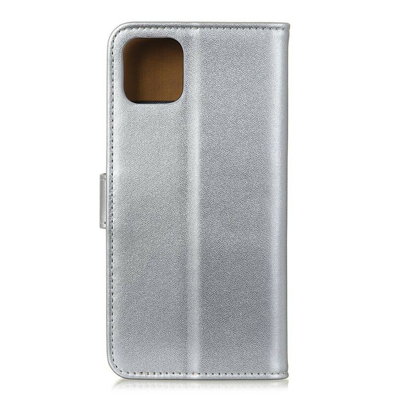 Capa Folio Para iPhone 12 Pro Max Couro Sintético Liso