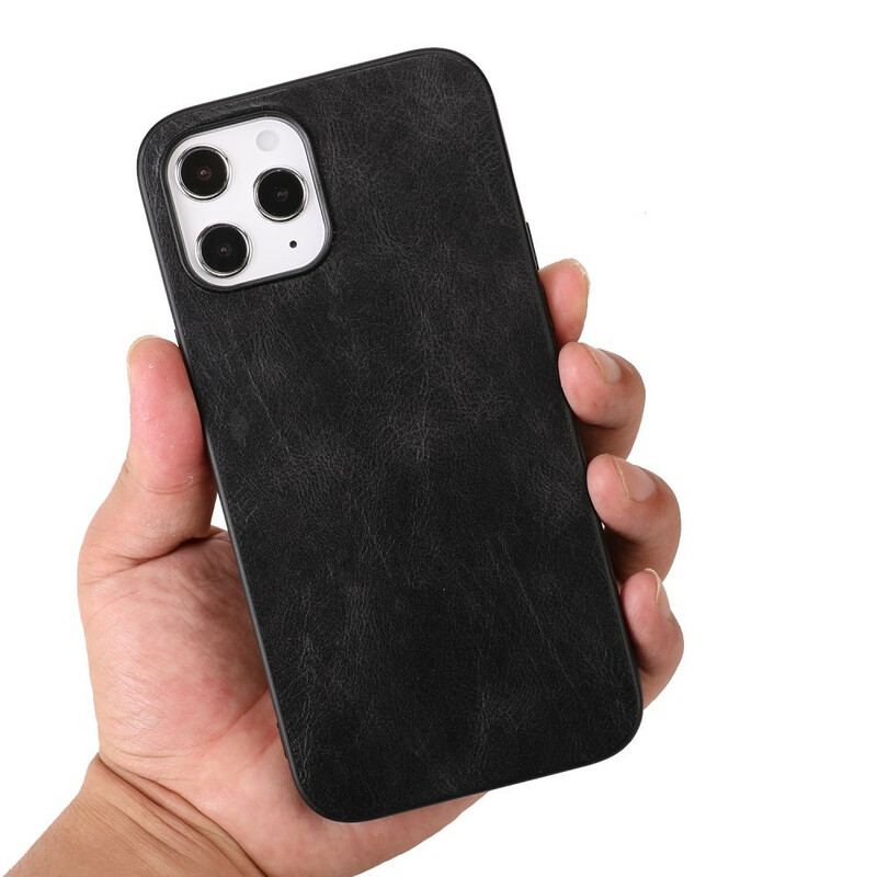 Capa Para iPhone 12 Pro Max Elegância Efeito Couro