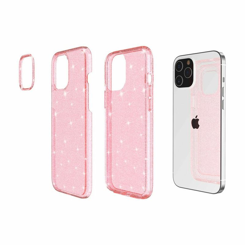 Capa Para iPhone 12 Pro Max Lantejoulas Transparentes