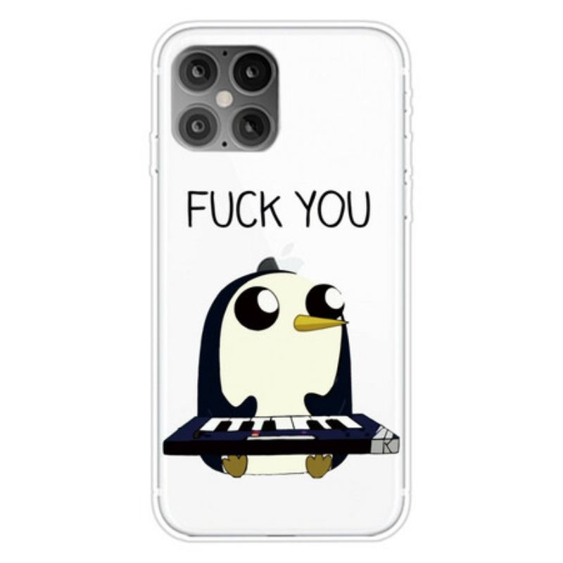 Capa Para iPhone 12 Pro Max Pinguim Vai Se Foder