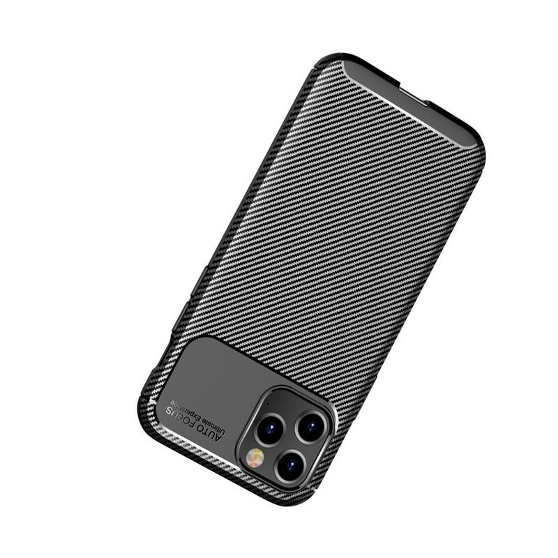 Capa Para iPhone 12 Pro Max Textura Flexível De Fibra De Carbono