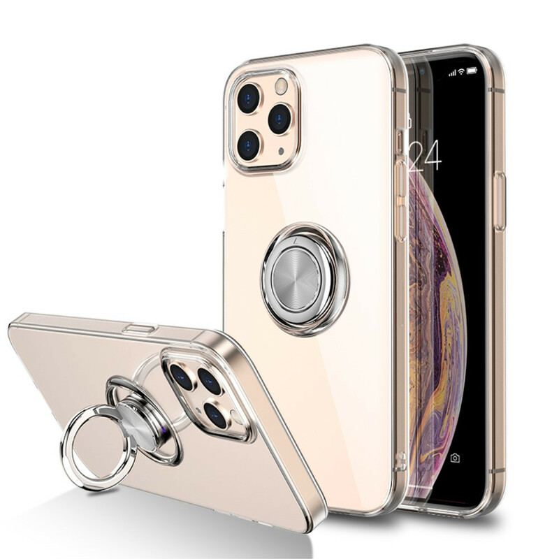 Capa Para iPhone 12 Pro Max Transparente Com Suporte De Anel