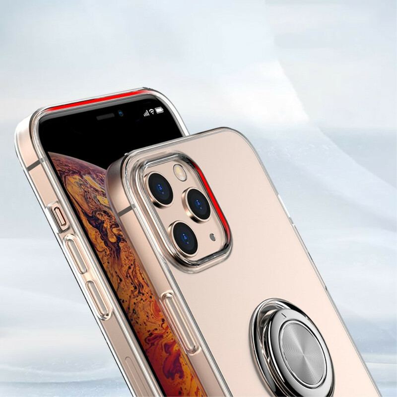 Capa Para iPhone 12 Pro Max Transparente Com Suporte De Anel